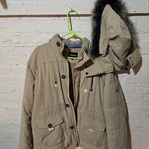 Tanming Men's Thicken Warm Winter Coat Mountain Ski Snowboard Fur Lined Hood